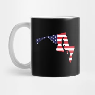 Maryland State Shape Flag Background Mug